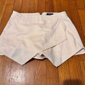 Cream dress party skort mini